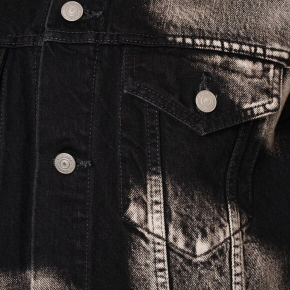 Yohji Yamamoto Pour Homme Washed Denim Jacket Mens 3 M Black He-Y07-534-1 - Picture 5 of 14